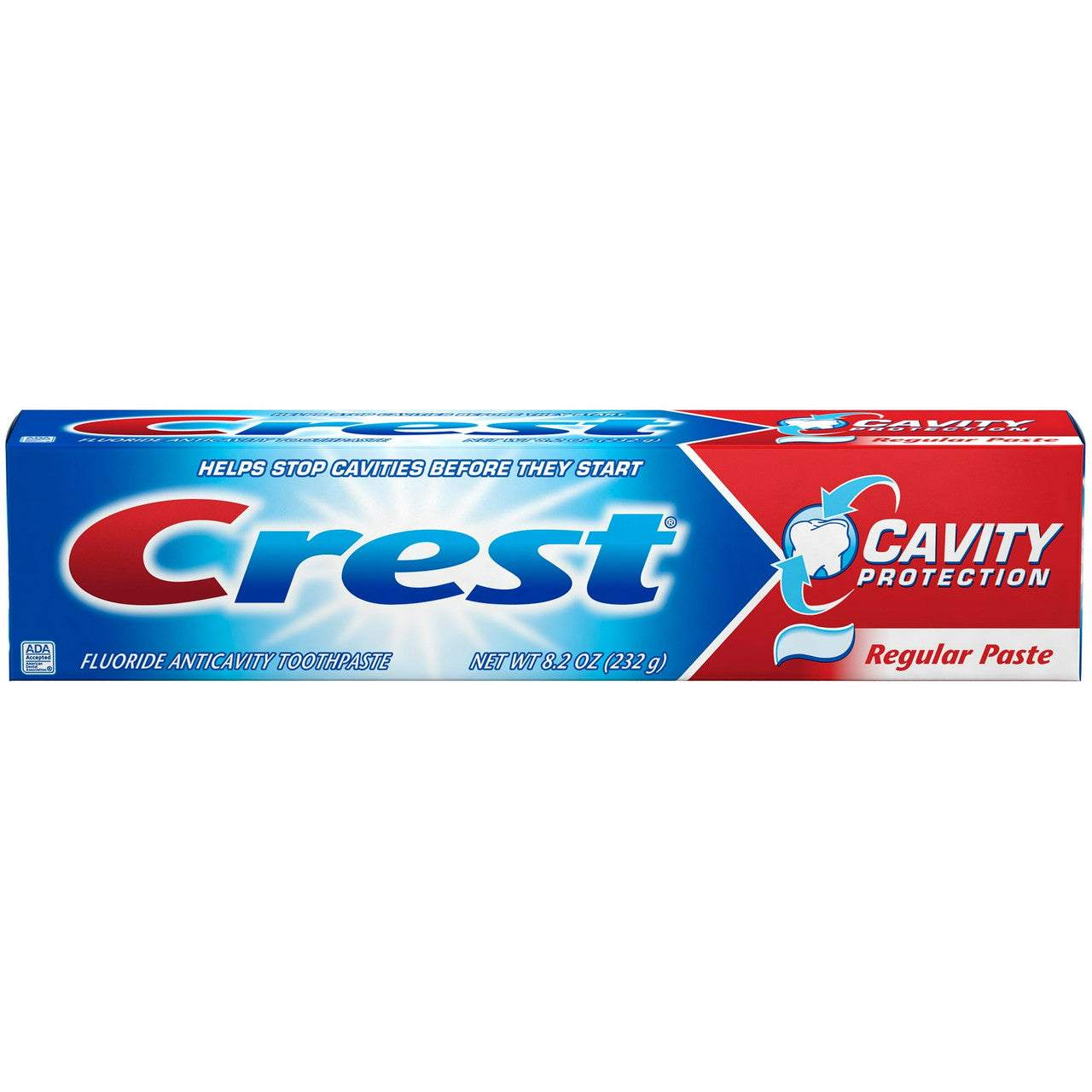 Crest Fluoride Anticavity Toothpaste Cavity Protection, Regular Paste, 8.2 Oz